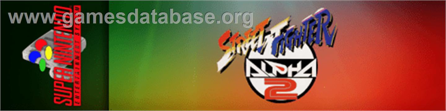 Street Fighter Alpha 2 - Nintendo SNES - Artwork - Marquee