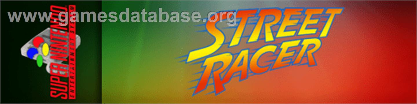 Street Racer - Nintendo SNES - Artwork - Marquee