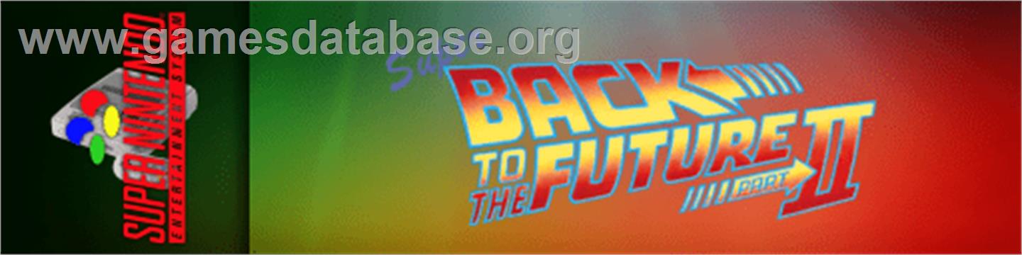 Super Back to the Future: Part II - Nintendo SNES - Artwork - Marquee