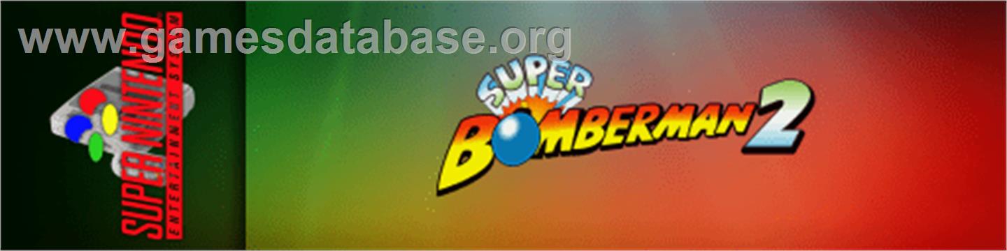 Super Bomberman 2 - Nintendo SNES - Artwork - Marquee