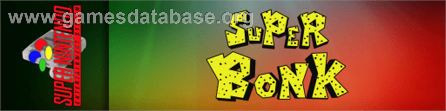 Super Bonk - Nintendo SNES - Artwork - Marquee