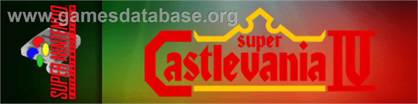 Super Castlevania IV - Nintendo SNES - Artwork - Marquee