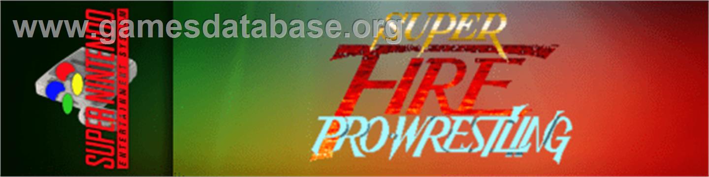 Super Fire Pro Wrestling - Nintendo SNES - Artwork - Marquee