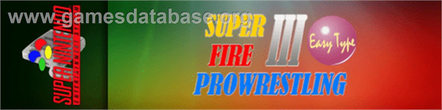 Super Fire Pro Wrestling 3 - Easy Type - Nintendo SNES - Artwork - Marquee