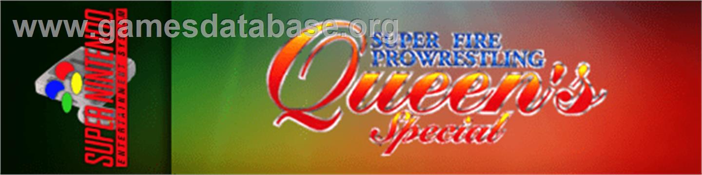 Super Fire Pro Wrestling Queen's Special - Nintendo SNES - Artwork - Marquee