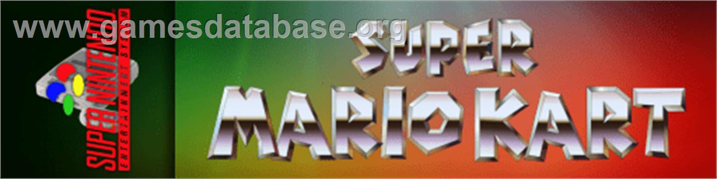 Super Mario Kart - Nintendo SNES - Artwork - Marquee