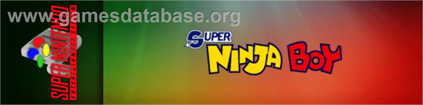 Super Ninja Boy - Nintendo SNES - Artwork - Marquee