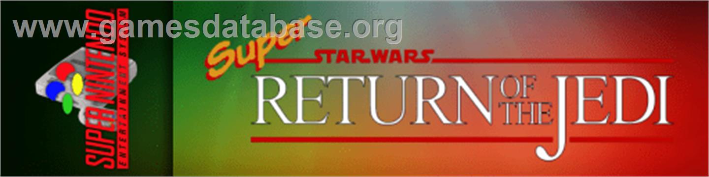 Super Star Wars - Return Of The Jedi - Nintendo SNES - Artwork - Marquee