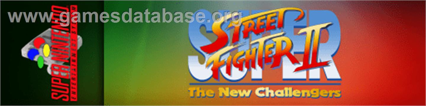 Super Street Fighter II: The New Challengers - Nintendo SNES - Artwork - Marquee