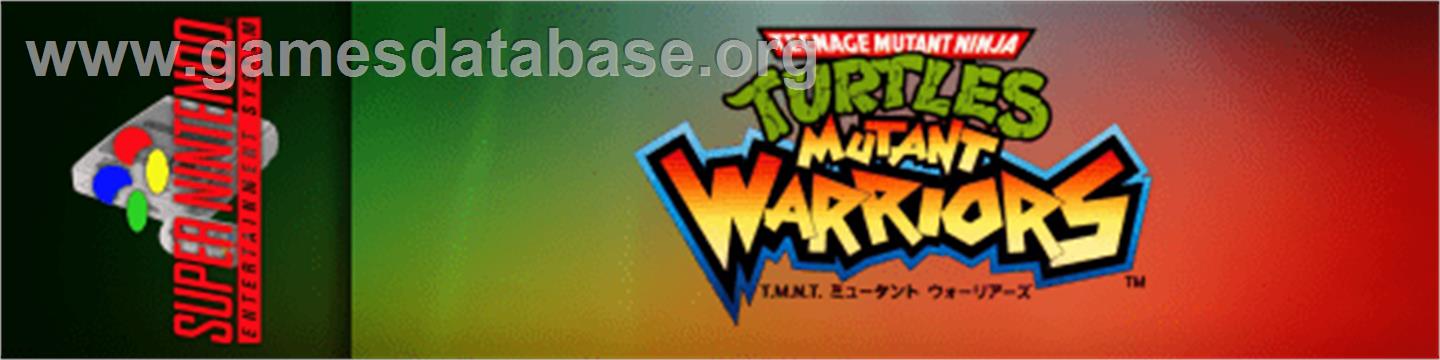 Teenage Mutant Ninja Turtles - Tournament Fighters - Nintendo SNES - Artwork - Marquee