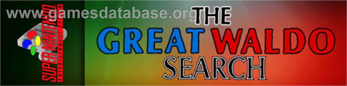 The Great Waldo Search - Nintendo SNES - Artwork - Marquee