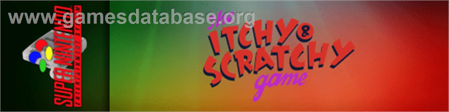 The Itchy & Scratchy Game - Nintendo SNES - Artwork - Marquee