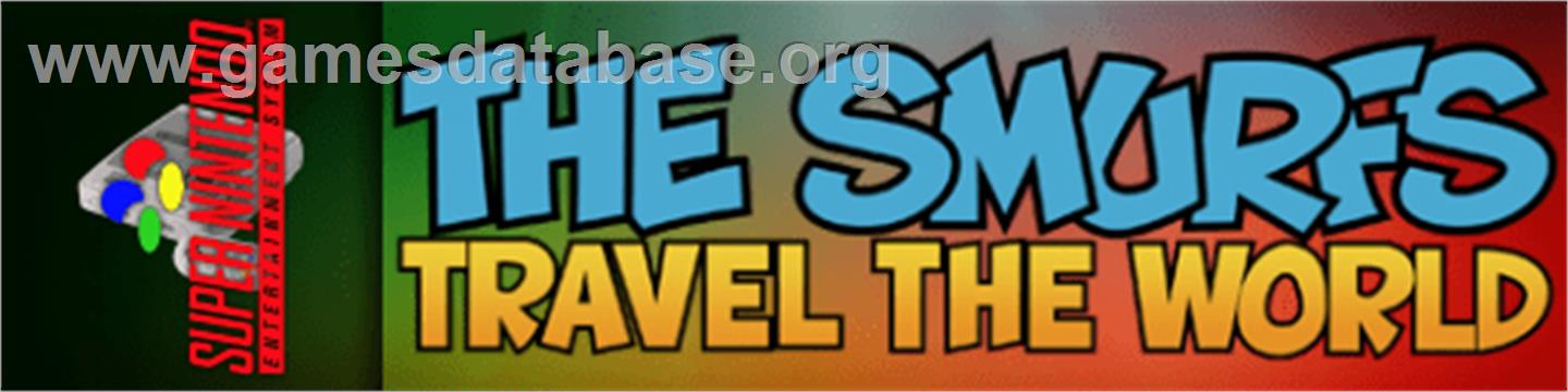 The Smurfs Travel the World - Nintendo SNES - Artwork - Marquee