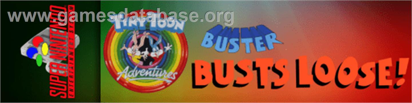 Tiny Toon Adventures: Buster Busts Loose! - Nintendo SNES - Artwork - Marquee