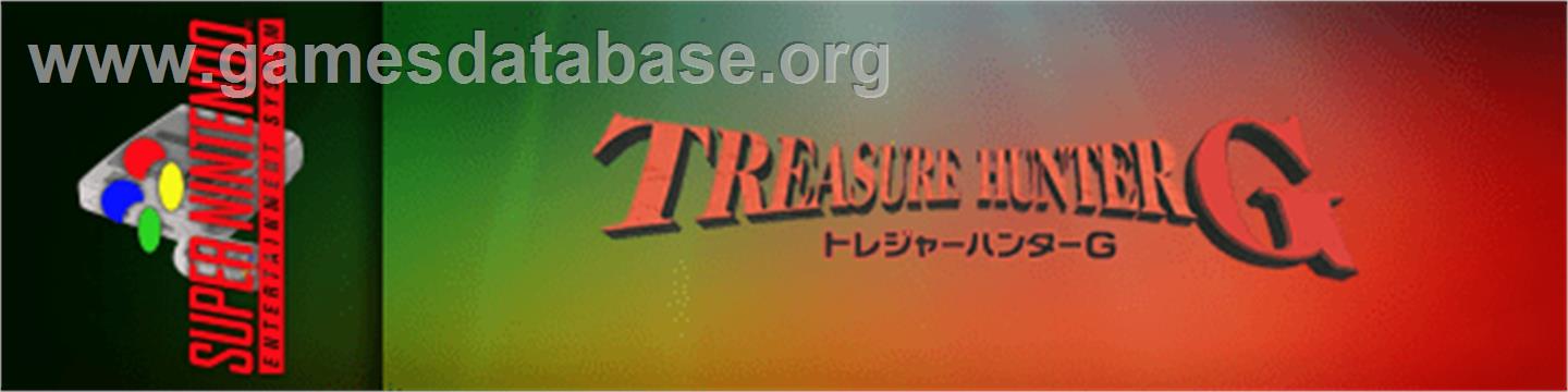 Treasure Hunter G - Nintendo SNES - Artwork - Marquee