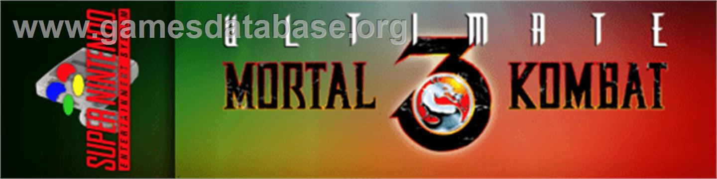 Ultimate Mortal Kombat 3 - Nintendo SNES - Artwork - Marquee