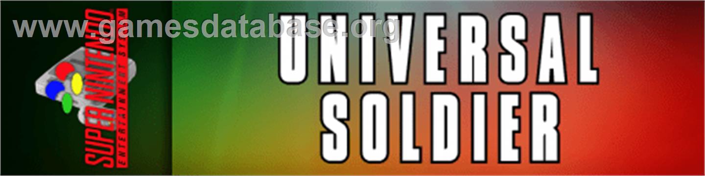Universal Soldier - Nintendo SNES - Artwork - Marquee