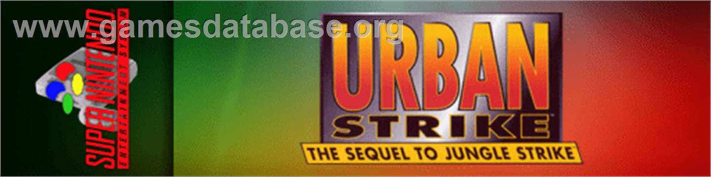 Urban Strike - Nintendo SNES - Artwork - Marquee