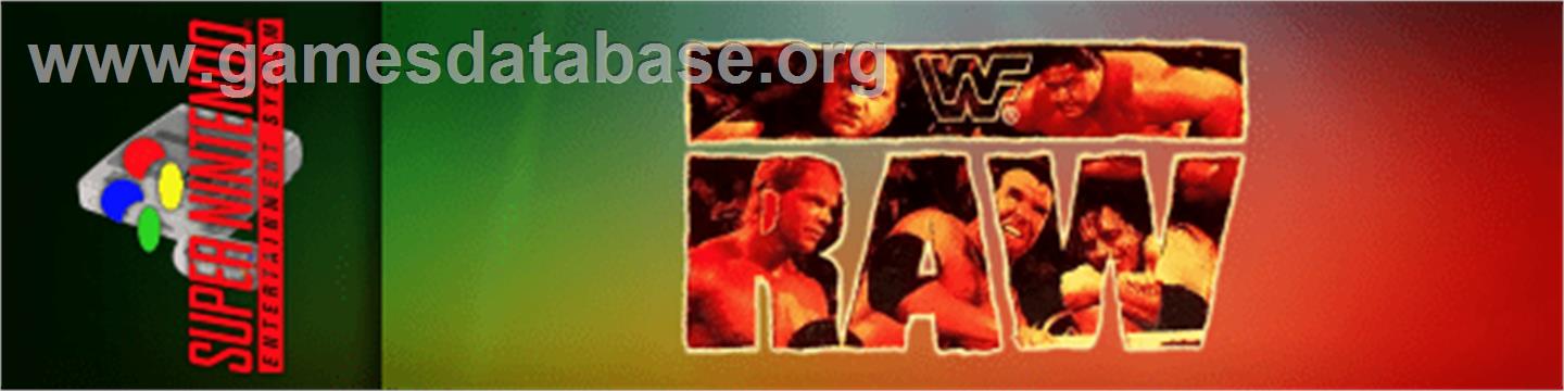 WWF Raw - Nintendo SNES - Artwork - Marquee