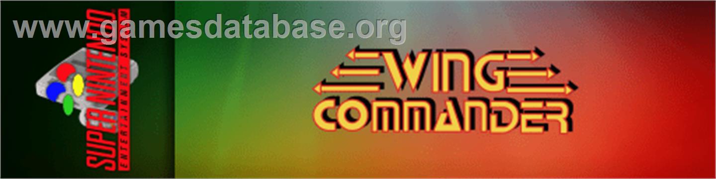 Wing Commander - Nintendo SNES - Artwork - Marquee
