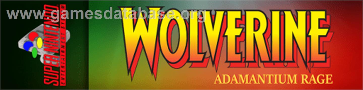 Wolverine: Adamantium Rage - Nintendo SNES - Artwork - Marquee