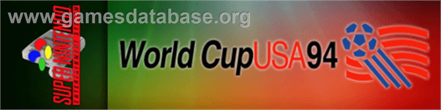 World Cup USA '94 - Nintendo SNES - Artwork - Marquee