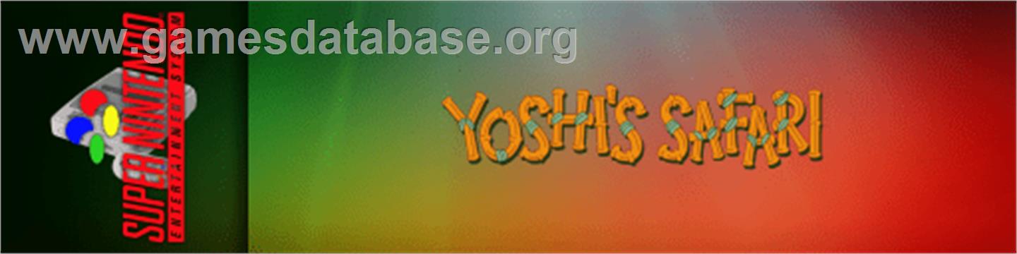 Yoshi's Safari - Nintendo SNES - Artwork - Marquee
