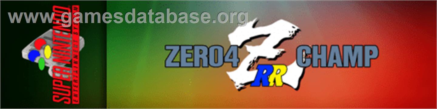 Zero 4 Champ Rr-z - Nintendo SNES - Artwork - Marquee