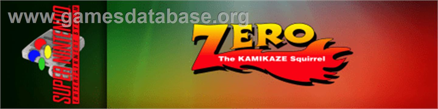 Zero the Kamikaze Squirrel - Nintendo SNES - Artwork - Marquee