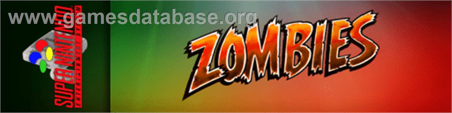 Zombies Ate My Neighbors - Nintendo SNES - Artwork - Marquee