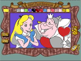 In game image of Alice no Paint Adventure on the Nintendo SNES.