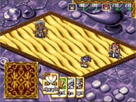 In game image of Arabian Nights: Sabaku no Seirei Ou on the Nintendo SNES.