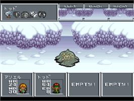 In game image of Aretha II: Ariel Fushigi no Tabi on the Nintendo SNES.