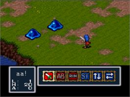 In game image of Breath of Fire on the Nintendo SNES.