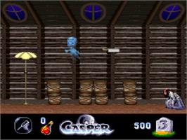In game image of Casper on the Nintendo SNES.