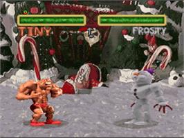 In game image of Clay Fighter 2: Judgement Clay on the Nintendo SNES.