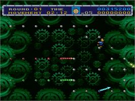 In game image of Clockwerx on the Nintendo SNES.