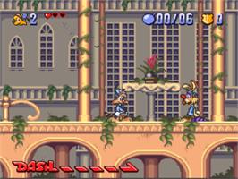 In game image of Disney's Bonkers on the Nintendo SNES.