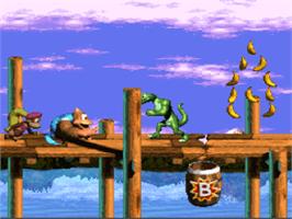 In game image of Donkey Kong Country 3 - Dixie Kong's Double Trouble on the Nintendo SNES.