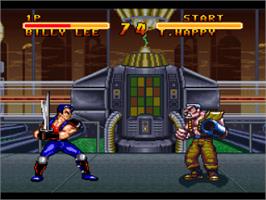 In game image of Double Dragon 5 - The Shadow Falls on the Nintendo SNES.