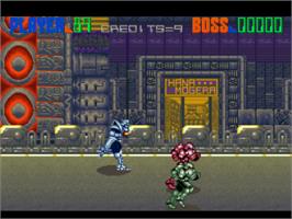 In game image of Edo No Kiba on the Nintendo SNES.