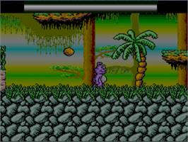 In game image of Eek! the Cat on the Nintendo SNES.