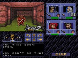In game image of Eye Of The Beholder on the Nintendo SNES.