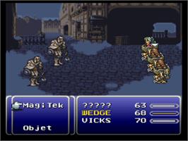In game image of Final Fantasy 6 on the Nintendo SNES.