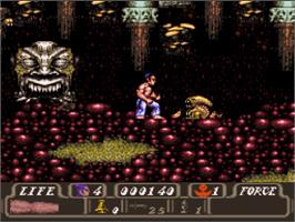 In game image of First Samurai on the Nintendo SNES.