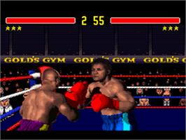 In game image of Foreman for Real on the Nintendo SNES.