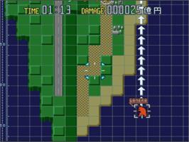 In game image of Gamera - Gyaos Gekimetsu Sakusen on the Nintendo SNES.