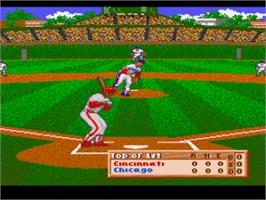 In game image of HardBall III on the Nintendo SNES.