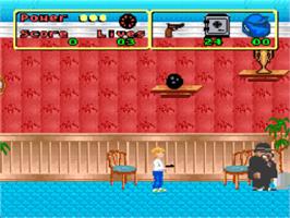 In game image of Home Alone on the Nintendo SNES.