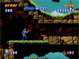 In game image of Home Improvement - Power Tool Pursuit on the Nintendo SNES.